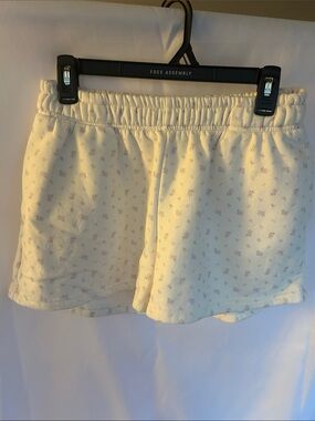 AS Revival Pale YellowFloral Elastic Waist SweatShorts